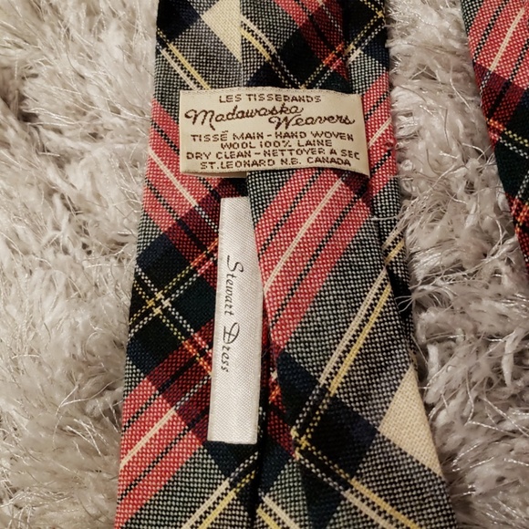 Vintage wool plaid tie - Picture 4 of 4